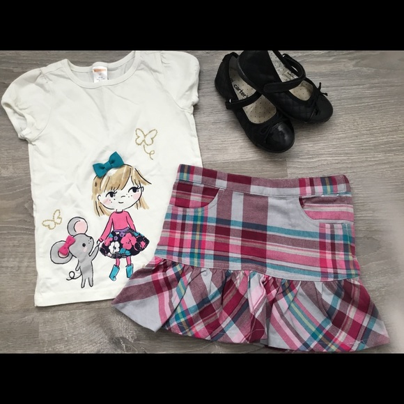 Gymboree Other - Gymboree Plaid and Bows Ensemble